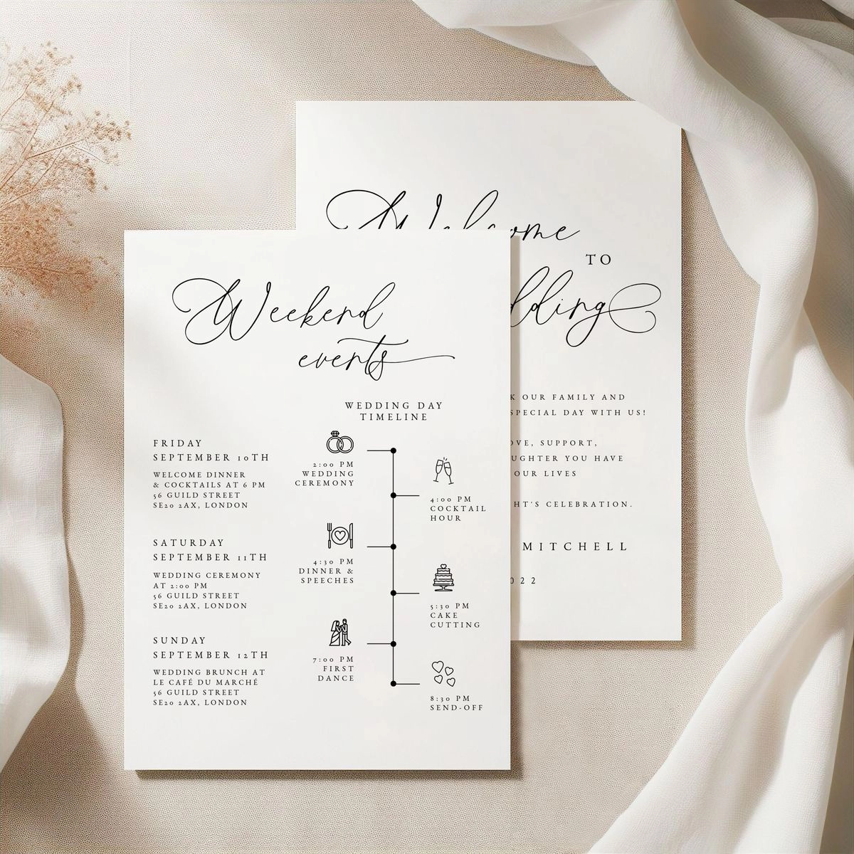 Modern Minimal Wedding Invitation 